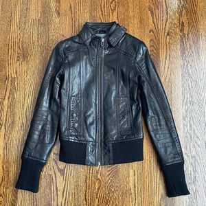 Danier Leather Motorcycle Jacket - UK 4